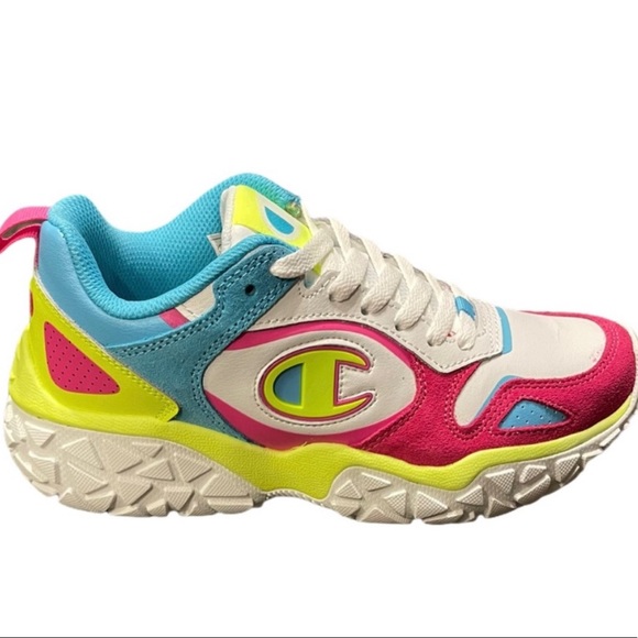 Champion Track Tank Athletic Retro Neon Sneakers Size 5.5Y🌸 - Picture 2 of 4